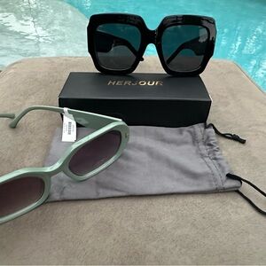 Black Sunglasses with Sleek Design + bonus pair